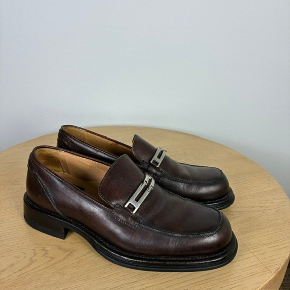Rocco Bucci Leather Square Toe Bit Loafers Men's 9 Quiet Luxury Preppy Fall